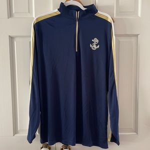 Navy Naval Academy men's lightweight Quarter Zip size large